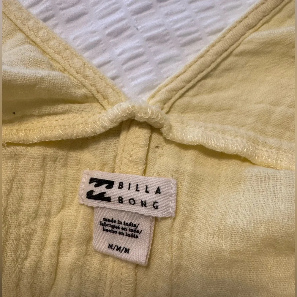 Billabong yellow cover up jumpsuit